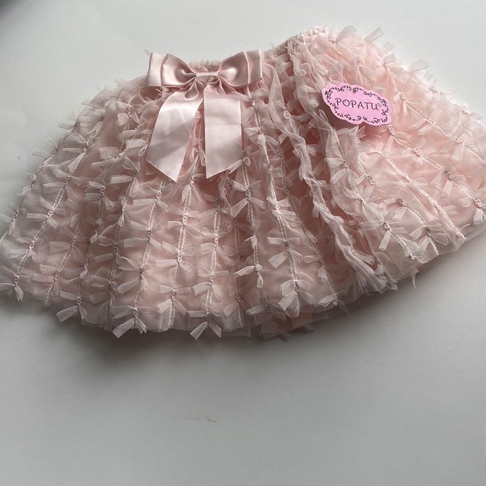 NWT Popatu Pink Ruffle Tulle Party Skirt